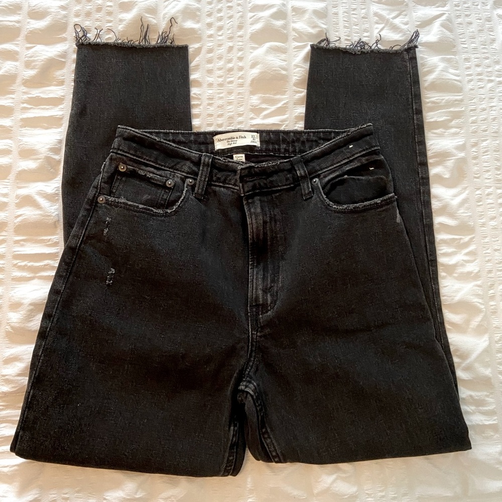 Abercrombie & Fitch black The Skinny High Rise Jeans